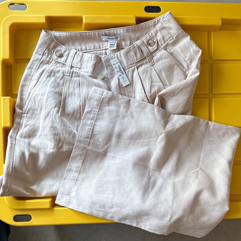 Madewell Cream Wide Leg Pants